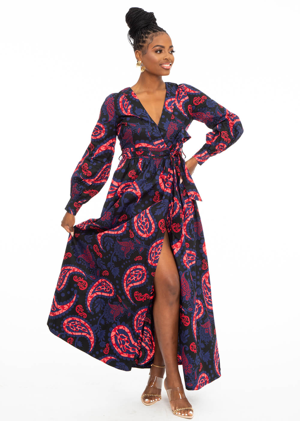 Rehema African Print Maxi Dress – D'IYANU